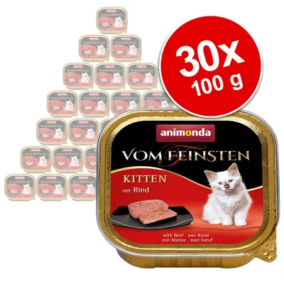Πακέτο Προσφοράς animonda vom Feinsten Kitten 30 x 100 g