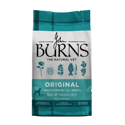 Burns Adult/Senior Original Vis & Bruine Rijst Hondenvoer - 12 kg Burns Adult/Senior Original Vis & Bruine Rijst Hondenvoer - 12 kg