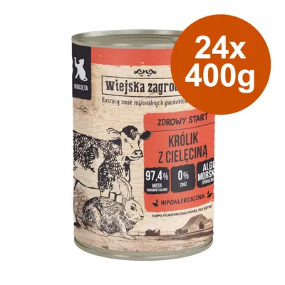 Lot économique Wiejska Zagroda Cat 24 x 400 g