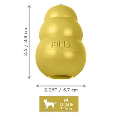 KONG Classic Gold - Rozmiar M: ok. Ø 5,5 x wys. 9 cm KONG Classic Gold - Rozmiar M: ok. Ø 5,5 x wys. 9 cm