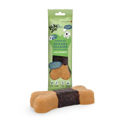 Lucky Jim rágócsont L - Sajt & kollagén alga (120 g) Lucky Jim rágócsont L - Sajt & kollagén alga (120 g)