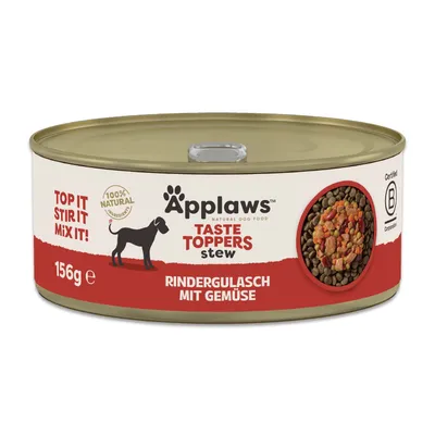 Applaws Taste Toppers Natural Stew 12 x 156 g - Rind mit Gemüse Applaws Taste Toppers Natural Stew 12 x 156 g - Rind mit Gemüse
