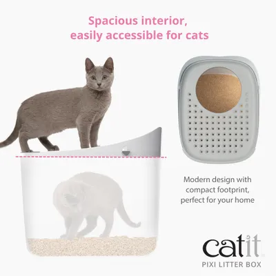 catit PIXI LITTER BOX tágas belső térrel, könnyen megközelíthető a macskák számára. Modern kialakítás kompakt alapterülettel, ideális az otthonába. catit PIXI LITTER BOX tágas belső térrel, könnyen megközelíthető a macskák számára. Modern kialakítás kompakt alapterülettel, ideális az otthonába.