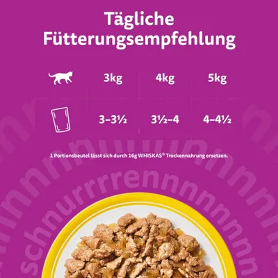 Whiskas 1+ Adult Frischebeutel 40 x 85 g - Geflügel in Gelee (4 Sorten) Whiskas 1+ Adult Frischebeutel 40 x 85 g - Geflügel in Gelee (4 Sorten)