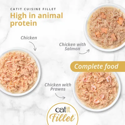 Catit Cuisine Fillet. High in animal protein. Chicken, Chicken with Salmon, Chicken with Prawns. Complete food. catit Fillet. Catit Cuisine Fillet. High in animal protein. Chicken, Chicken with Salmon, Chicken with Prawns. Complete food. catit Fillet.