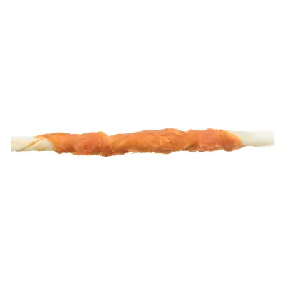 Tyggerulle med hvid kerne, omgivet af et orange lag. Synlig som enkeltstykke.