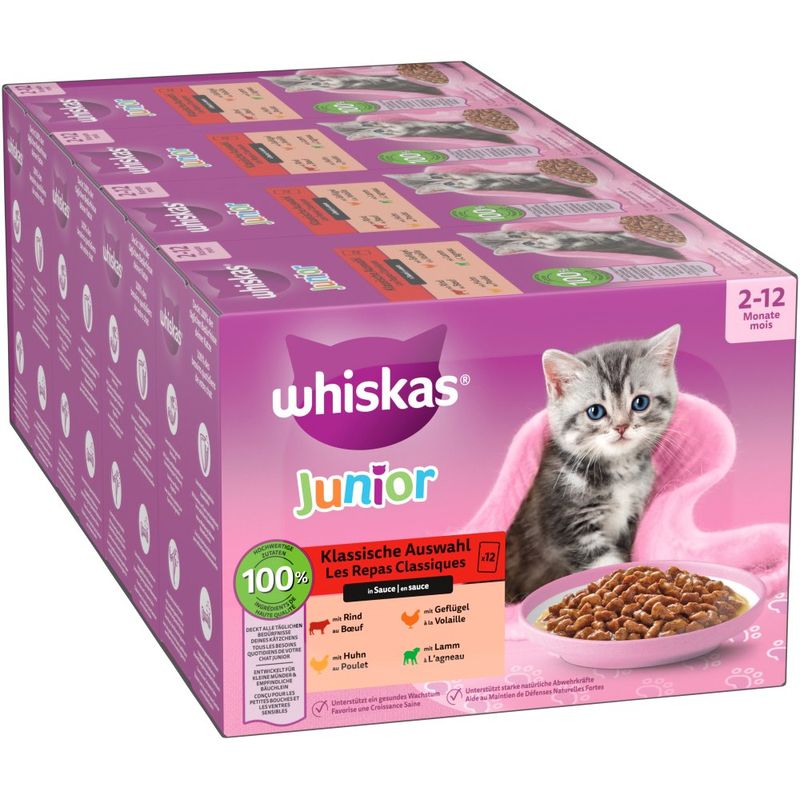 Whiskas Junior portionsposer 48 x 85 g