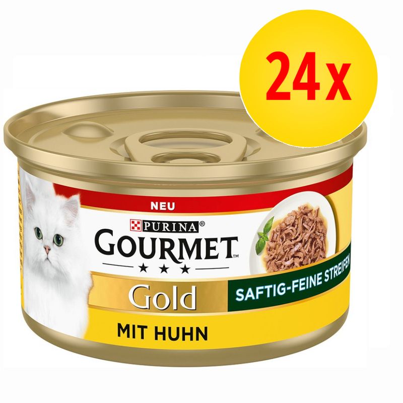 Gourmet Gold Delicias suculentas en tiras finas 24 x 85 g - Pack Ahorro