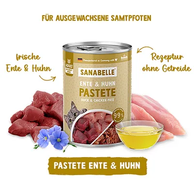 Sparpaket Sanabelle All Meat 24 x 400 g - Ente & Huhn Sparpaket Sanabelle All Meat 24 x 400 g - Ente & Huhn