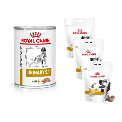 Royal Canin: Консервирана храна + Urinary Snacks, 3 x 230 г подарък!  - Canine Urinary S/O Mousse, 12 x 410 г