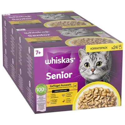 Ekonomipack: Whiskas Senior portionspåse 48 x 85 g