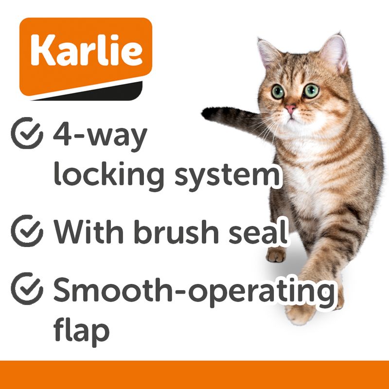 Karlie macskaajtó 4-utas zárral