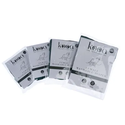 kooa pannolino lavabile per femmine, taglie XS, S, M e L. Pannolini lavabili per animali femmina, resistenti e lavabili in lavatrice.