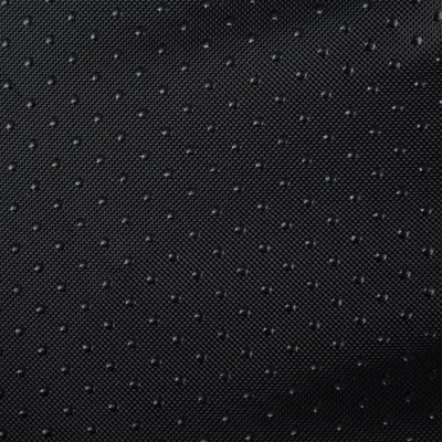 Close-up of a black, non-slip material with small dots for better grip.