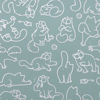 Simon's Cat Voerbakmat, turquoise