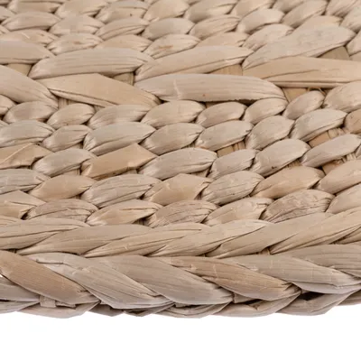 Close-up of woven natural material, beige tones, possibly suitable for furniture or accessories.