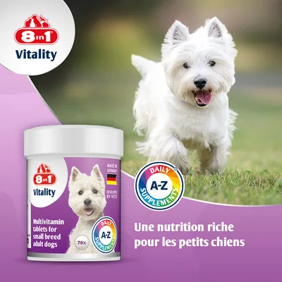 8in1 Vitality Comprimés multivitaminés pour chiens de petites races