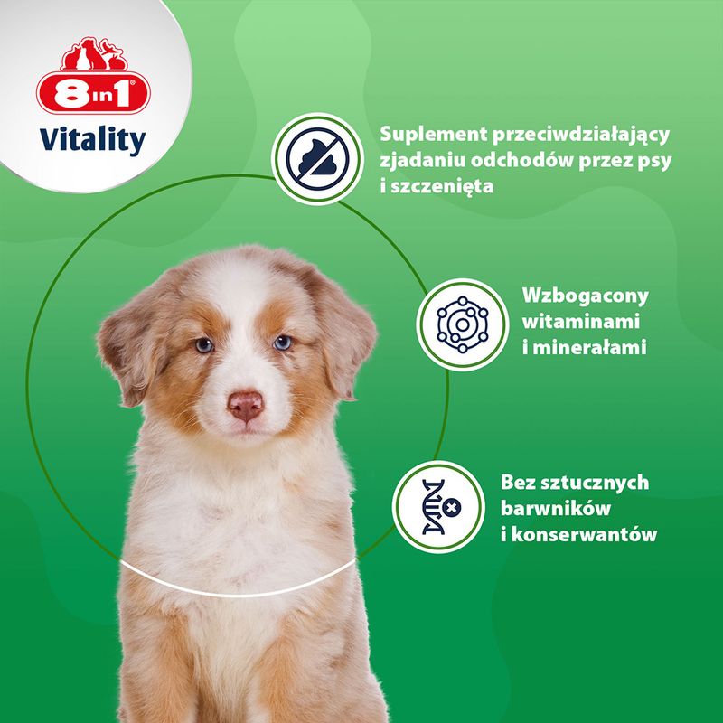 8in1 Vitality Deter Supplement, tabletki przeciw zjadaniu odchodów