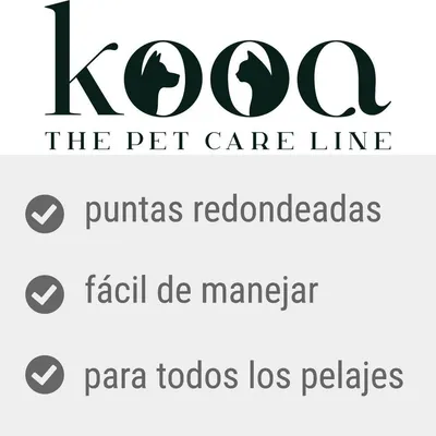 kooa THE PET CARE LINE. Puntas redondeadas, fácil de manejar, para todos los pelajes.