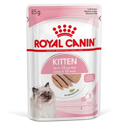 ROYAL CANIN Kitten, up to 12 months, 85g, Mousse in Sauce, without preservatives, Stage 3.
