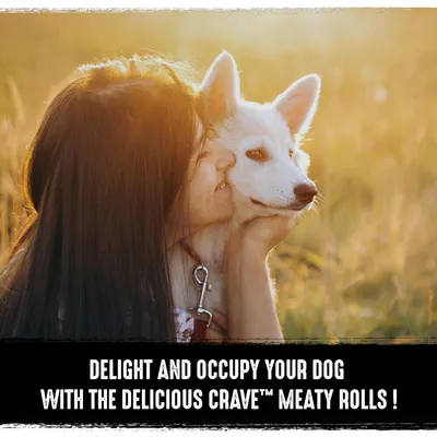 Delight and occupy your dog with the delicious Crave Meaty Rolls.