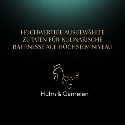 Hochwertige ausgewählte Zutaten für kulinarische Raffinesse auf höchstem Niveau. Huhn & Garnelen.