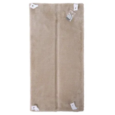 Beige Ersatzbezug aus weichem Stoff mit Befestigungselementen und Schrauben, geeignet für Kratzbaum oder ähnliche Möbel.