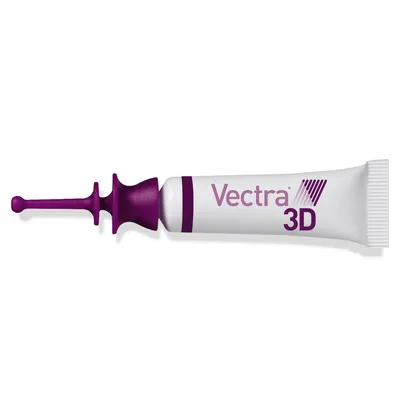 Vectra 3D Pipette, weiß mit lila Applikator, sichtbar für Tierpflegeprodukte.