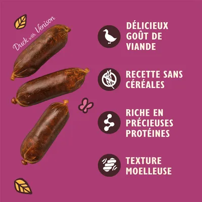 Duck with Venison. Délicieux goût de viande, recette sans céréales, riche en précieuses protéines, texture moelleuse.