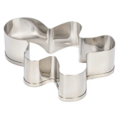 Cortador de biscoitos em metal em forma de osso, adequado para fazer biscoitos para cães ou outros produtos de pastelaria.