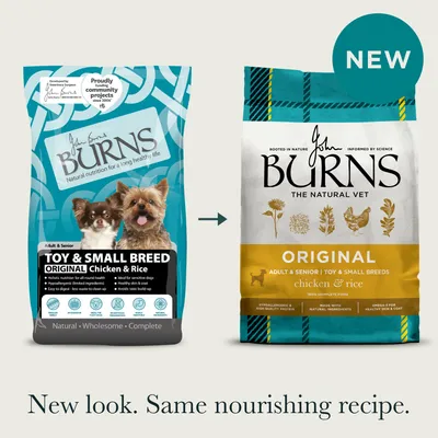 Burns Adult & Senior Toy & Small Breed Original - Chicken & Rice - 2kg