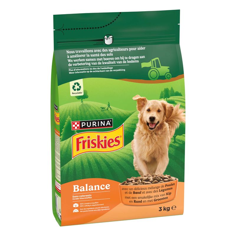 PURINA Friskies Balance Dog csirke, marha & zöldség
