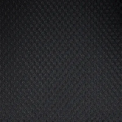 Tissu noir à motif en maille visible, texture ajourée. Matériau textile uniquement.