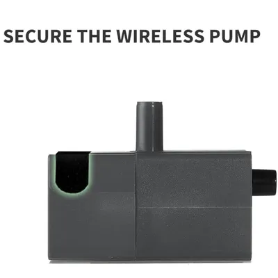 Kabellose Pumpe mit der Aufschrift 'Secure the Wireless Pump'.