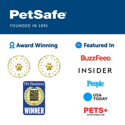 PetSafe, založeno 1991. Oceněno 2020 Pet Innovation Award a 2022 Industry Recognition Award. Zmíněno v BuzzFeed, Insider, People, USA Today a PETS+.