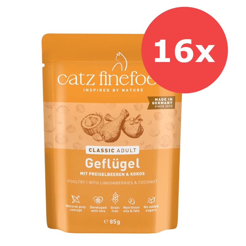 Sparpaket catz finefood Pouch 16 x 85 g