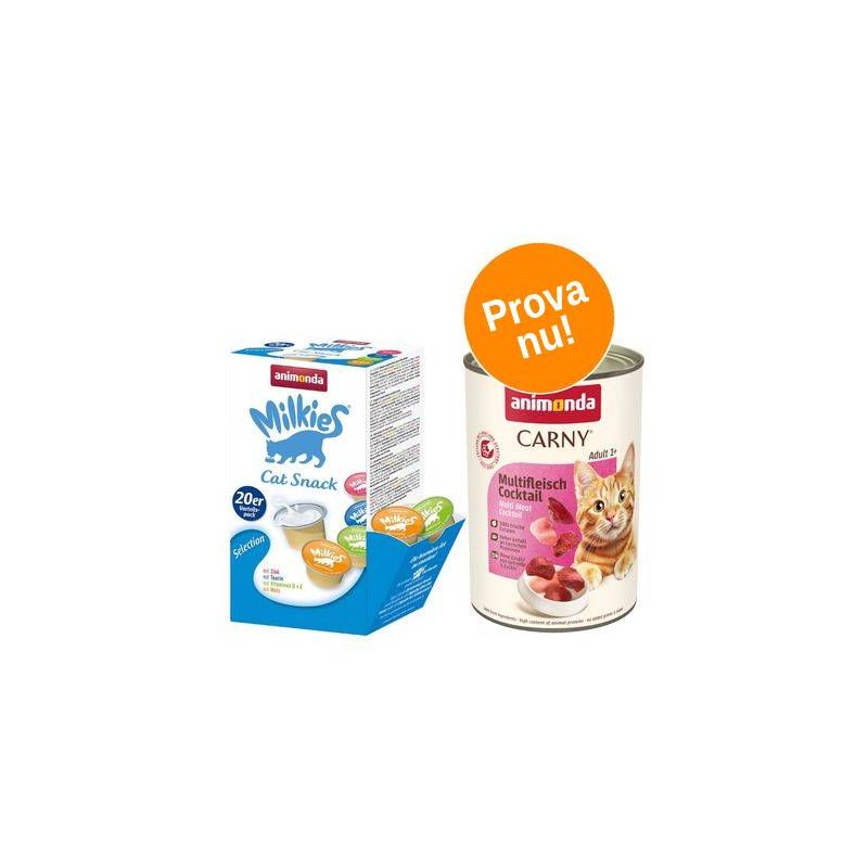 animonda mixpack: 12 x 400 g Carny Adult + 20 x 15 g Milkies Selection