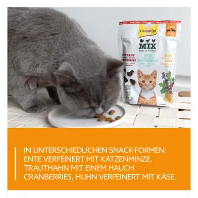 GimCat Crunchy Snacks - Sparpaket: Mix Truthahn, Ente, Huhn (2 x 140 g)