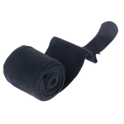 Bande noire en tissu, partiellement déroulée, avec fermeture auto-agrippante visible. Aucun texte ou marque apparente.