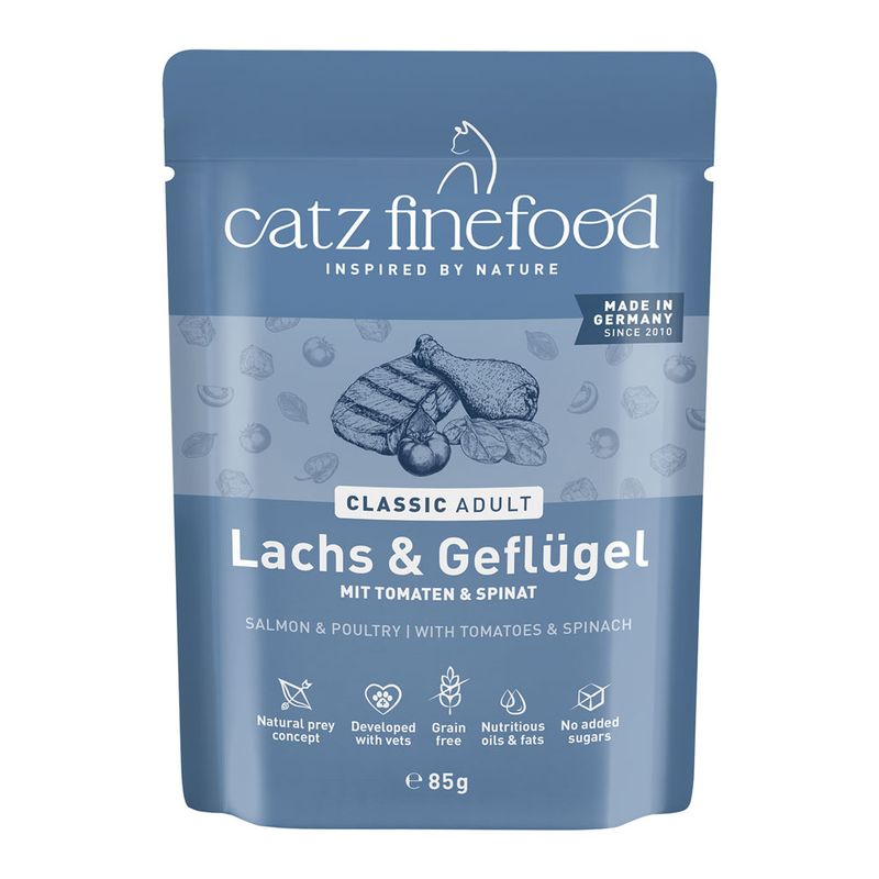 catz finefood Catz Finefood Saver Salmon Adult Wet Cat Food pet food packaging
