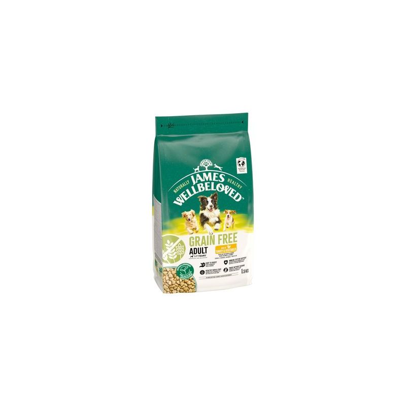 James Wellbeloved Grain Free Adult Dog Hypoallergenic Kalkoen & Groenten Hondenvoer