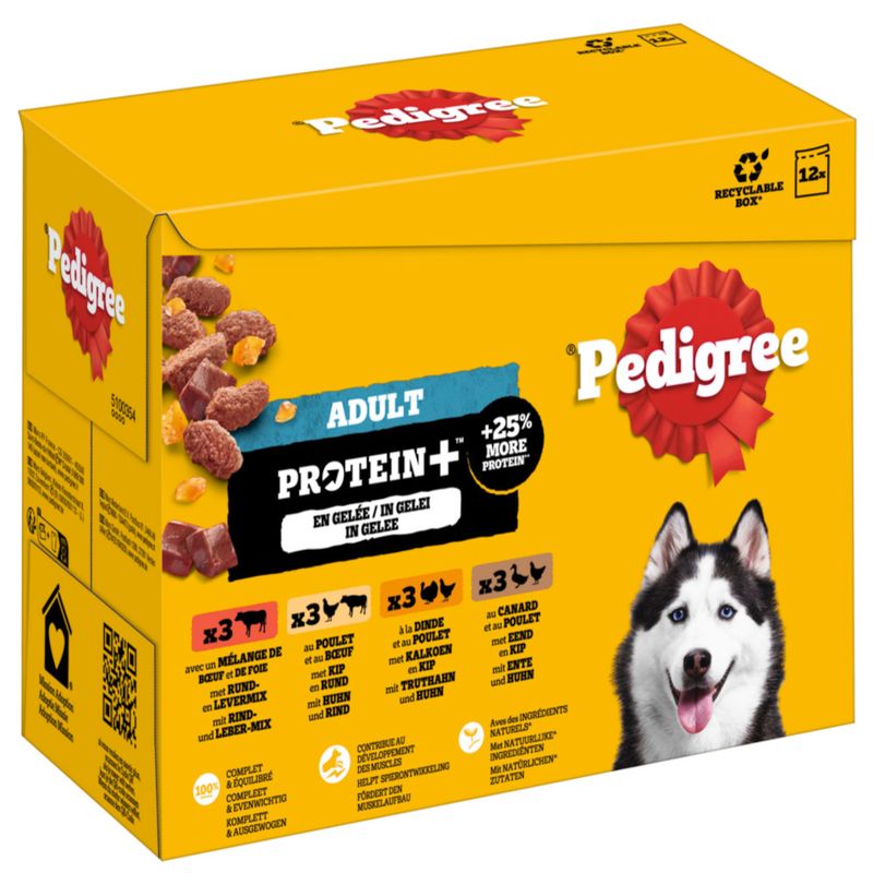 Pedigree Adult Fresh Pouch Protein Plus em geleia
