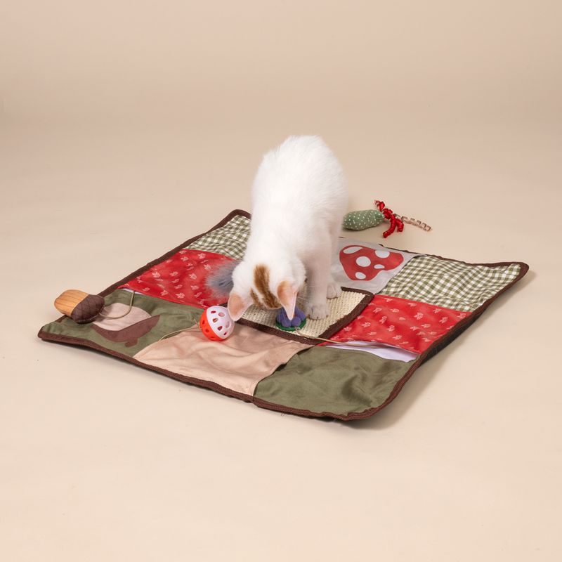 TIAKI Herbstliche Spiel- und Schnüffelmatte für Katzen