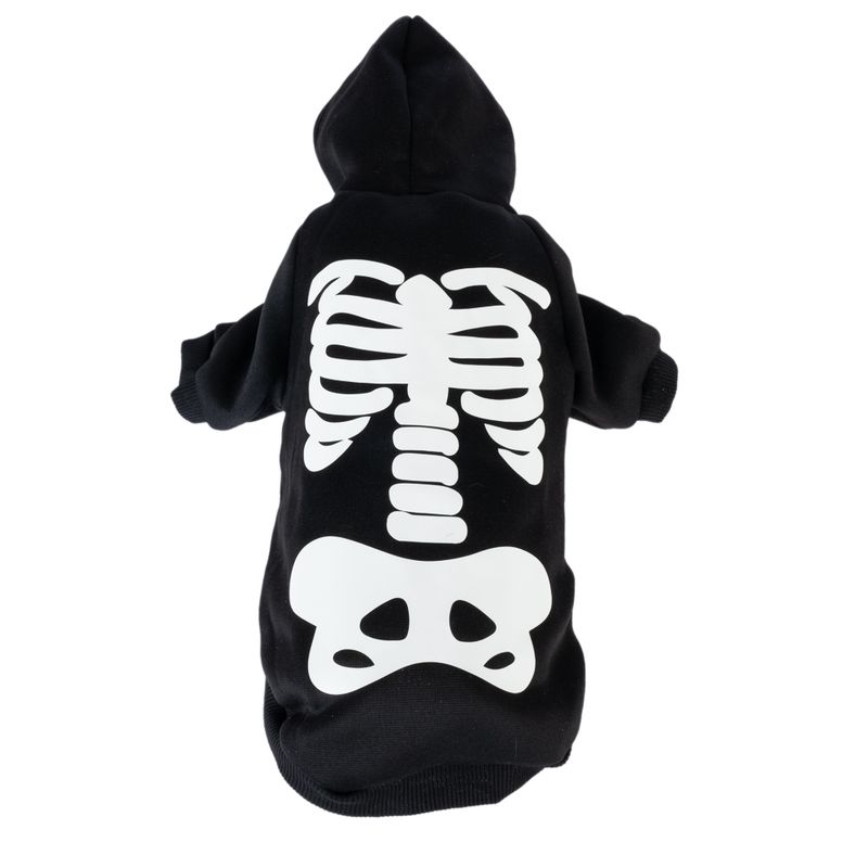 TIAKI Leuchtender Skelett-Hoodie für Hunde
