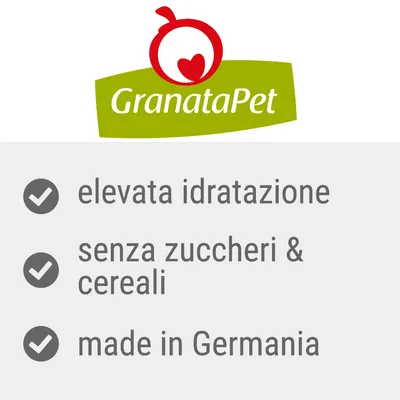 GranataPet, elevata idratazione, senza zuccheri & cereali, made in Germania