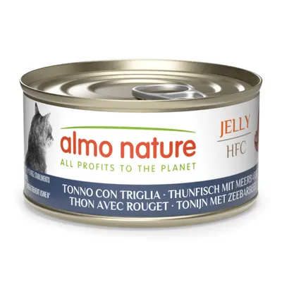 Almo Nature Jelly HFC tonhal vörös márnával. Minden nyereség a bolygóért.