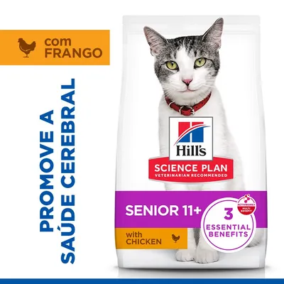 Hill's Science Plan Senior 11+ com frango ração para gatos