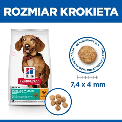 Hill's Science Plan Perfect Weight Adult 1+ Small & Mini, kurczak