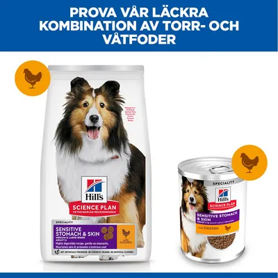 Hill's Science Plan Sensitive Stomach & Skin Adult 1 + Medium Chicken