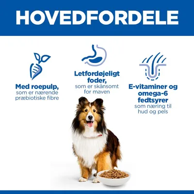 Hill's Science Plan Sensitive Stomach & Skin Adult 1+ Medium med kylling